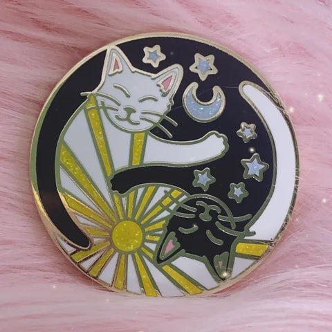 Yin Yang Cats Enamel Pin