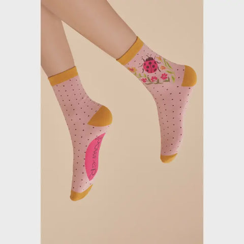 Ladybird In Petal Socks