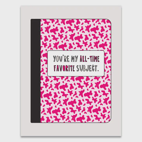 All Time Favorite Subject Card