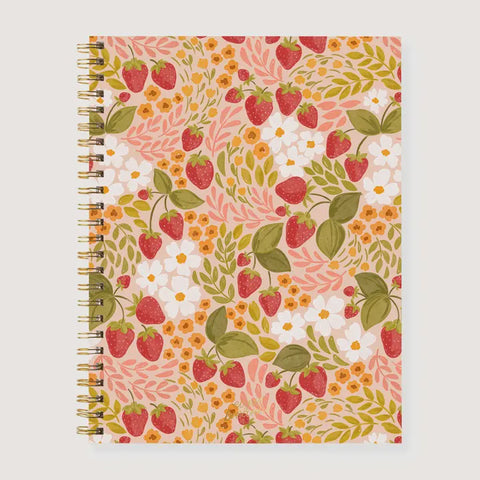 Strawberry Softcover Spiral Notebook
