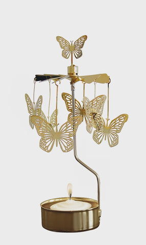 Butterfly Gold Rotary Candleholder