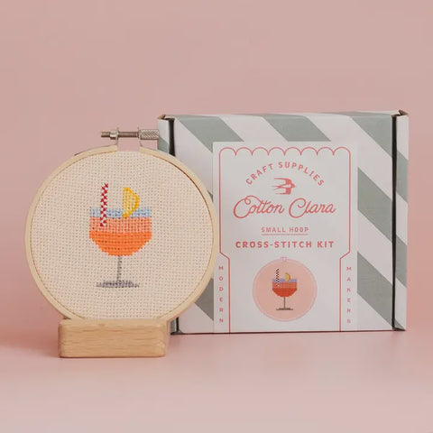 Aperol Cocktail Cross Stitch Kit
