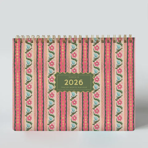 2026 Desktop Planner, Block Print Stripe
