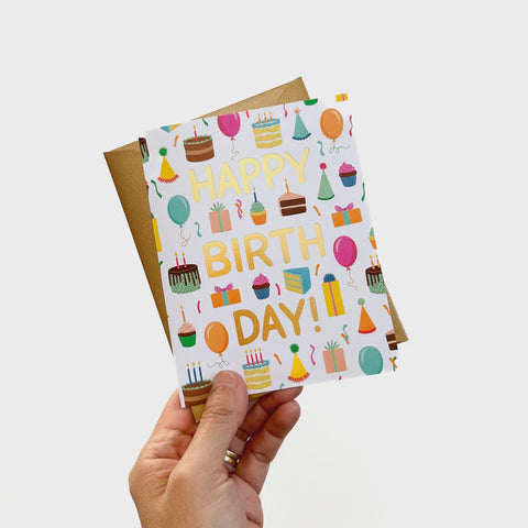 Birthday Things Birthday Card *Foil Stamped*