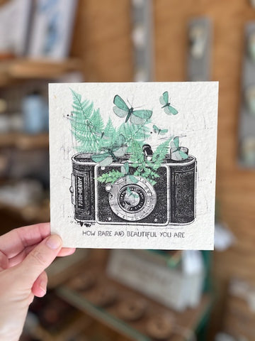 How Rare and Beautiful You Are Camera Card 6x6