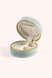Round Velvet Jewelry Box - Swooping