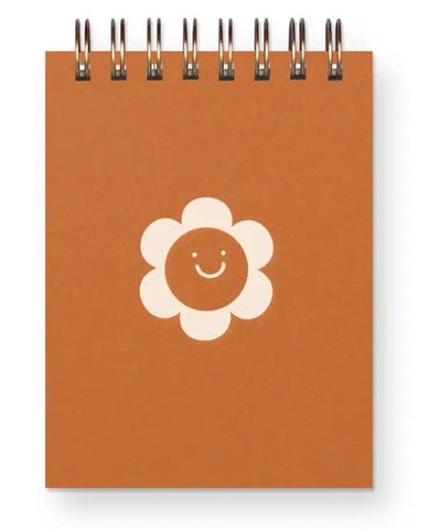 Smiling Flower Mini Jotter Monarch Cover White Ink