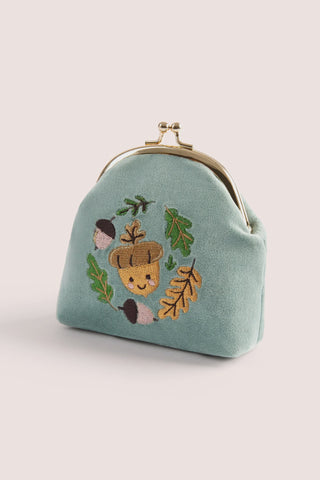 Velvet Coin Purse - Happy Acorn