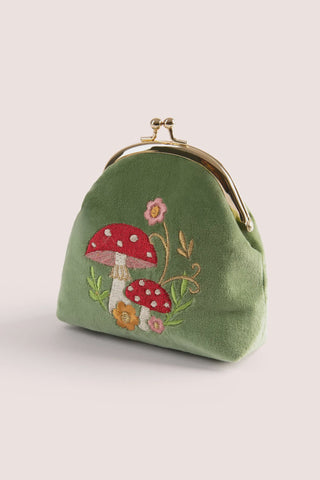 Velvet Coin Purse - Toadstools