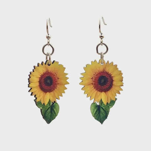 Vibrant Sunflower Dangle Earrings