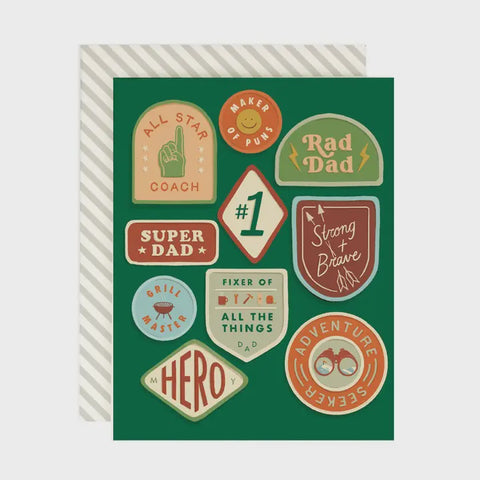Dad Merit Badges Card