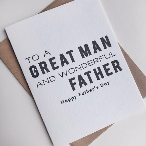 To A Great Man Card