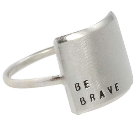Be Brave Wide Inspiring Ring