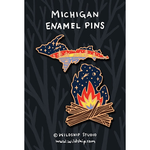 Michigan Upper and Lower Peninsula Pin Set
