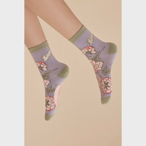Lilac Paisley Sock