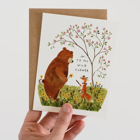 To My Wildflower Card Bear