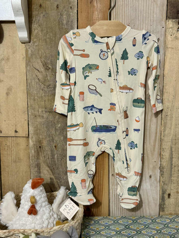 Fishing Things 2 Way Zipper Footie
