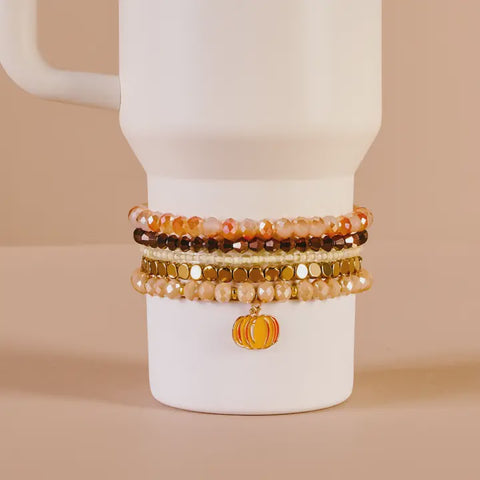 Tumbler Bracelet Stack-Autumn Glow