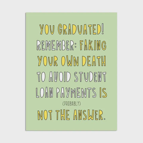 Student Loan Death Card