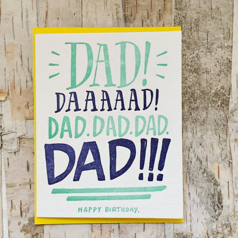 Dad Yelling Birthday Card