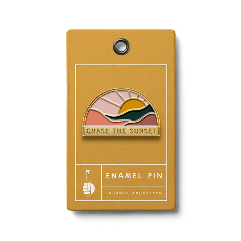 Chase The Sunset Enamel Pin