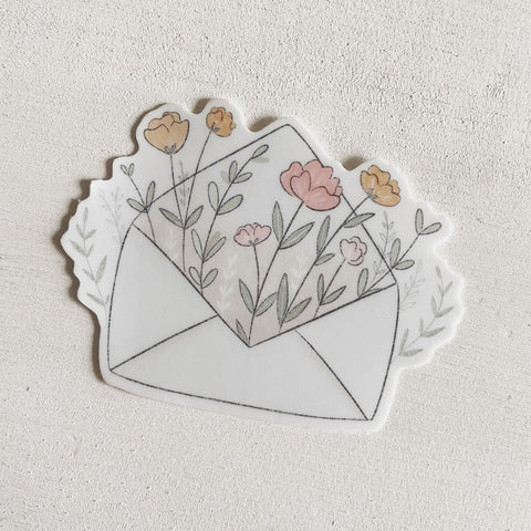 Floral Envelope Sticker