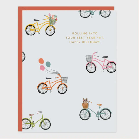 Rolling Into Best Year Bike Card