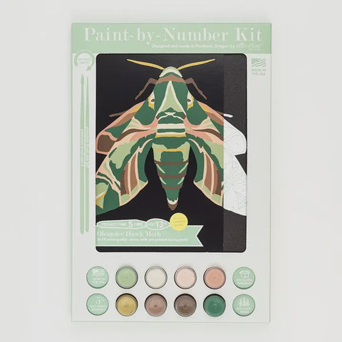 Oleander Hawk Moth Paint-By-Number Kit