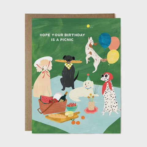 Dog Picnic Birthday Card