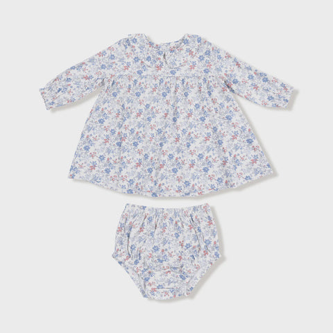 Country Girl Floral Collar Dress and Diaper Cover