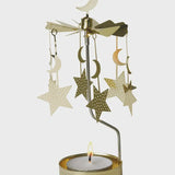 Moon and Stars Rotary Candle Holder