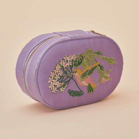 Hummingbird in Lavender Jewelery Box