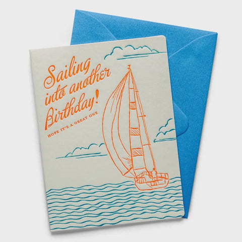 Sailing Into Another Birthday Card Color