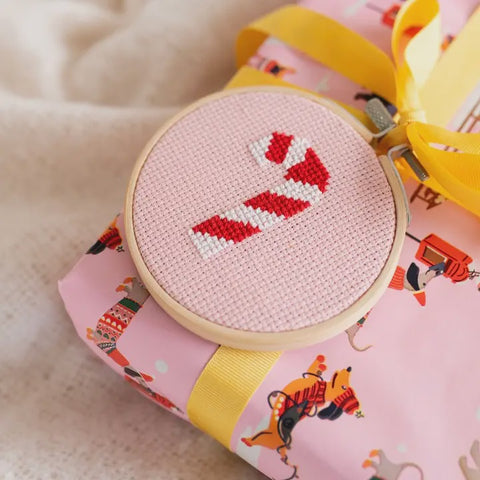 Candy Cane Cross Stitch Kit