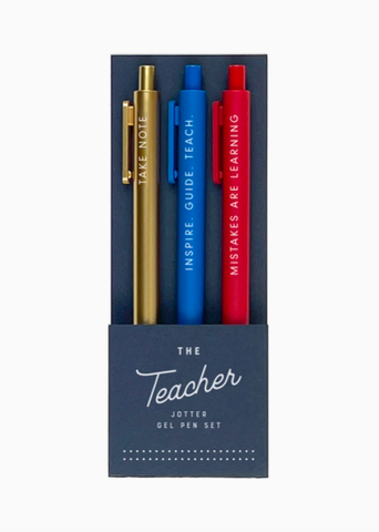 The Teacher Jotter Gel Pen Set of 3