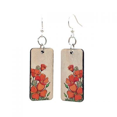 California Poppy Dangle Earrings