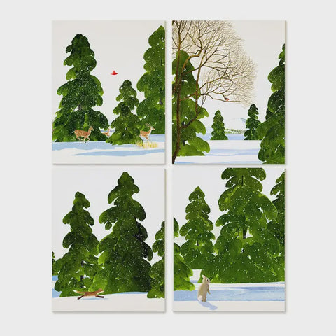 Evergreen Note Set of 8 Cards Asrtd