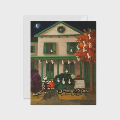 The House of Twenty Ghosts. Halloween Card