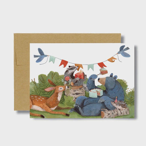 Bear-Y Cake Birthday Card