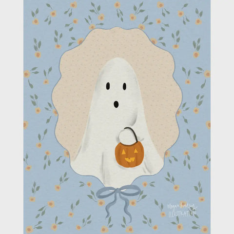 Trick or Treat Ghost Portriat Print 5x7