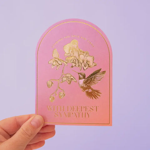 Deepest Sympathies Card Hummingbird