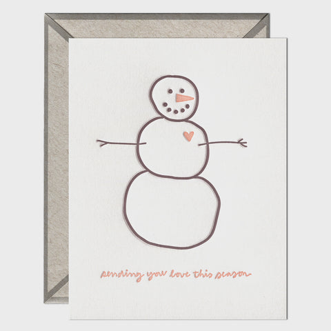 Sending Love Snowman Card