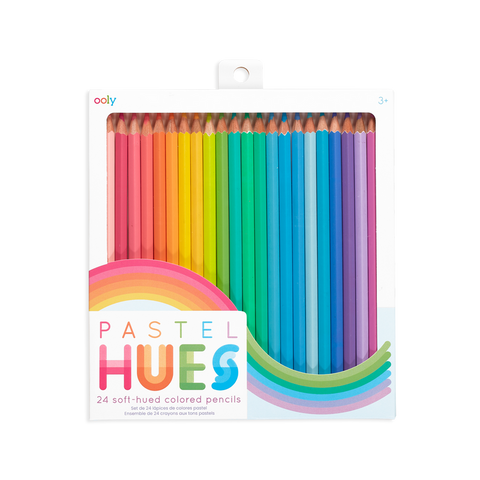 Pastel Hues Set of 24 Colored Pencils