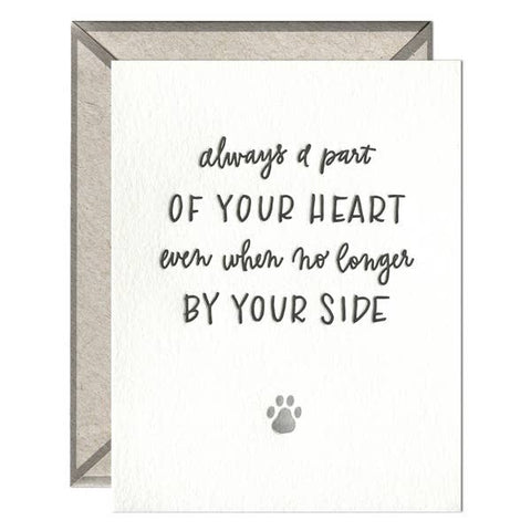 Always Part Of Your Heart Pet Sympathy Card