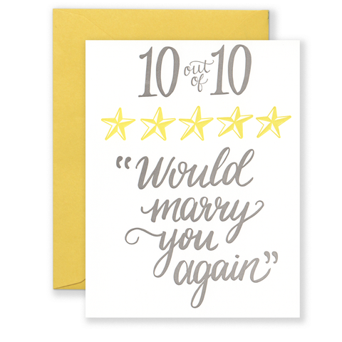 10 Out Of 10 Would Marry Card