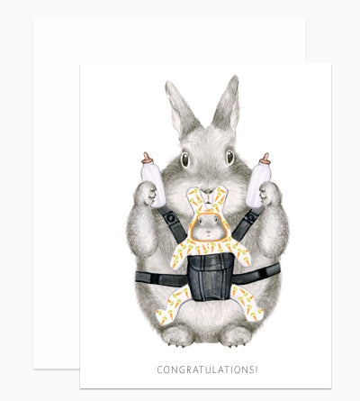Congratulations Baby Bunny Card