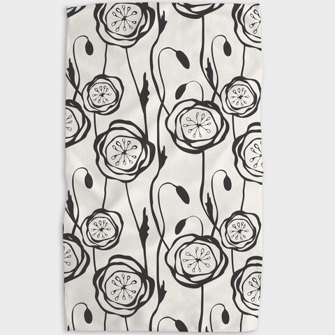 Smell The Flowers Kitchen Tea Towel