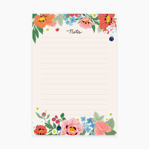 Floral Notes Notepad OB