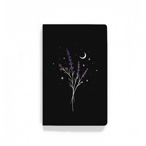 Lavender Sprig Crescent Moon Journal