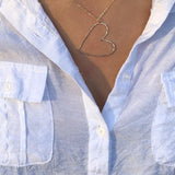 Sideways Heart Necklace Gold